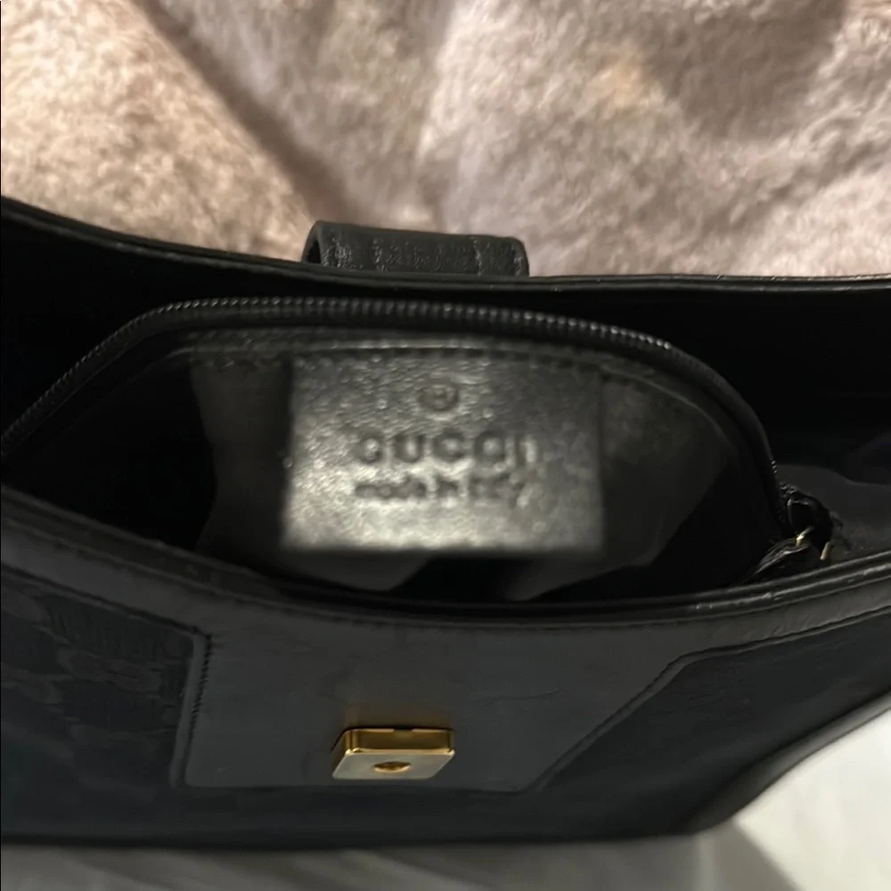 Black Designer Shoulder Bag. GUCCI - Picture 3 of 4